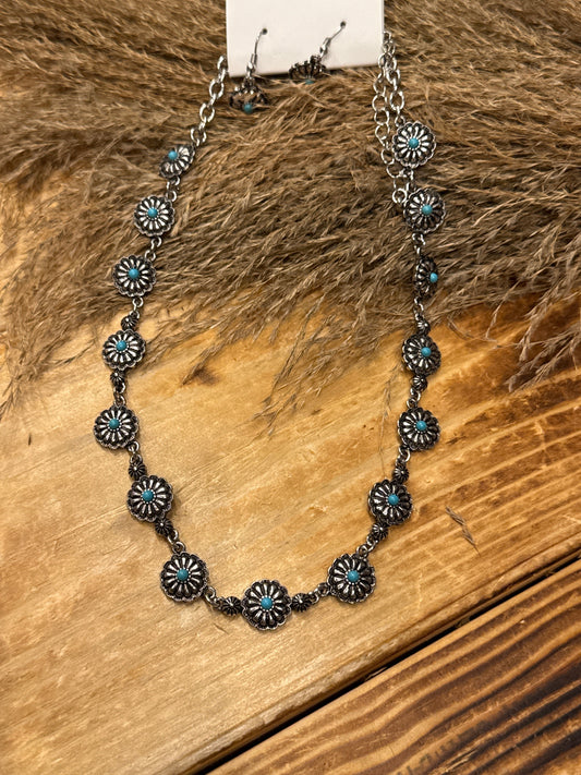 Mini Button Concho - Choker Necklace