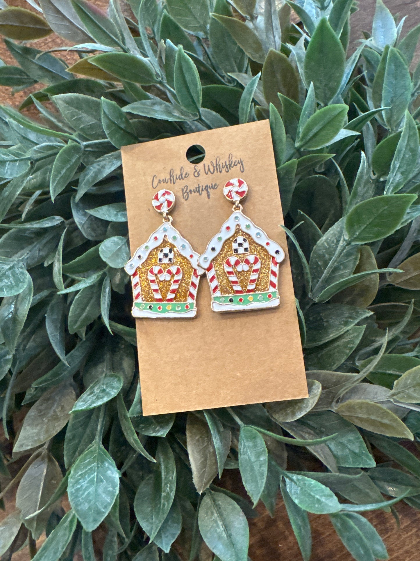 Gingerbread House - Earrings