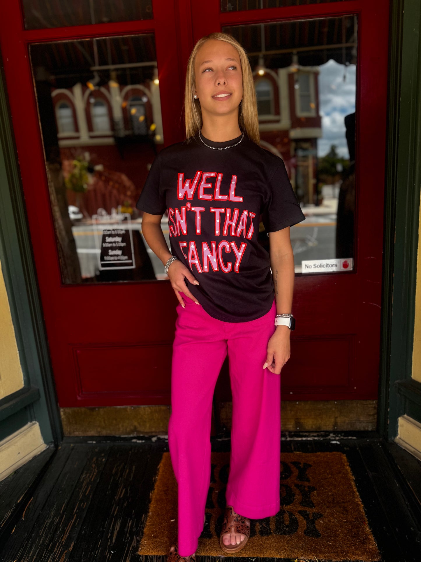 Well Isn't That Fancy - Black Graphic Tee