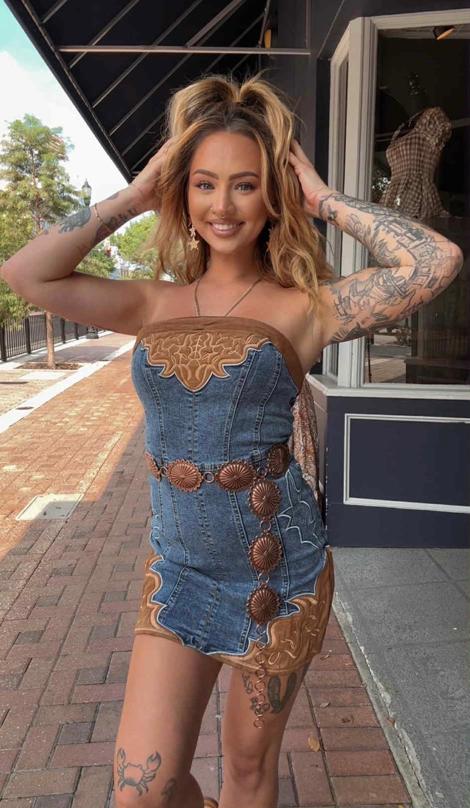 Rope & Ride - Denim Mini Dress