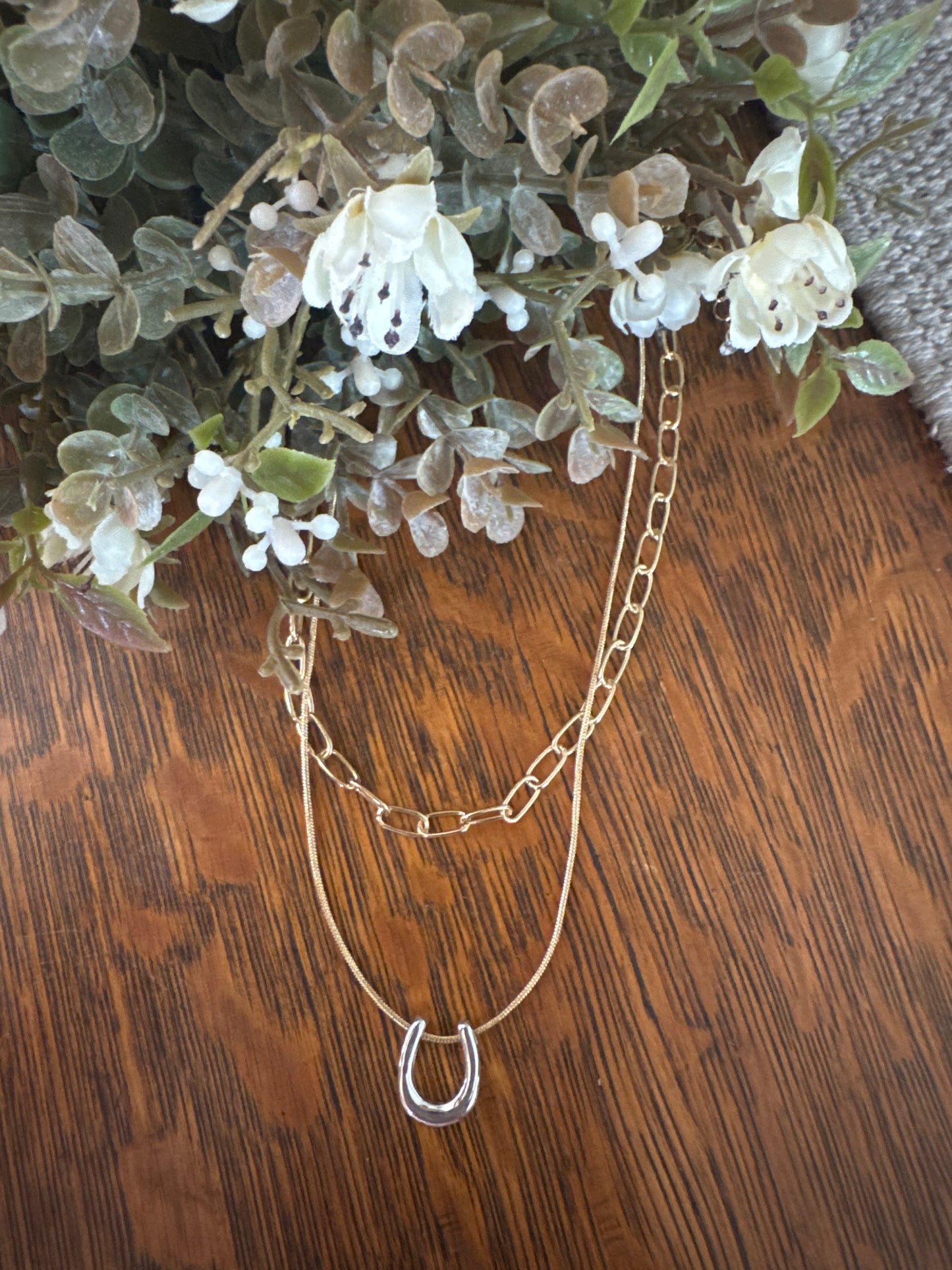 Silver Horseshoe - Chain Necklace