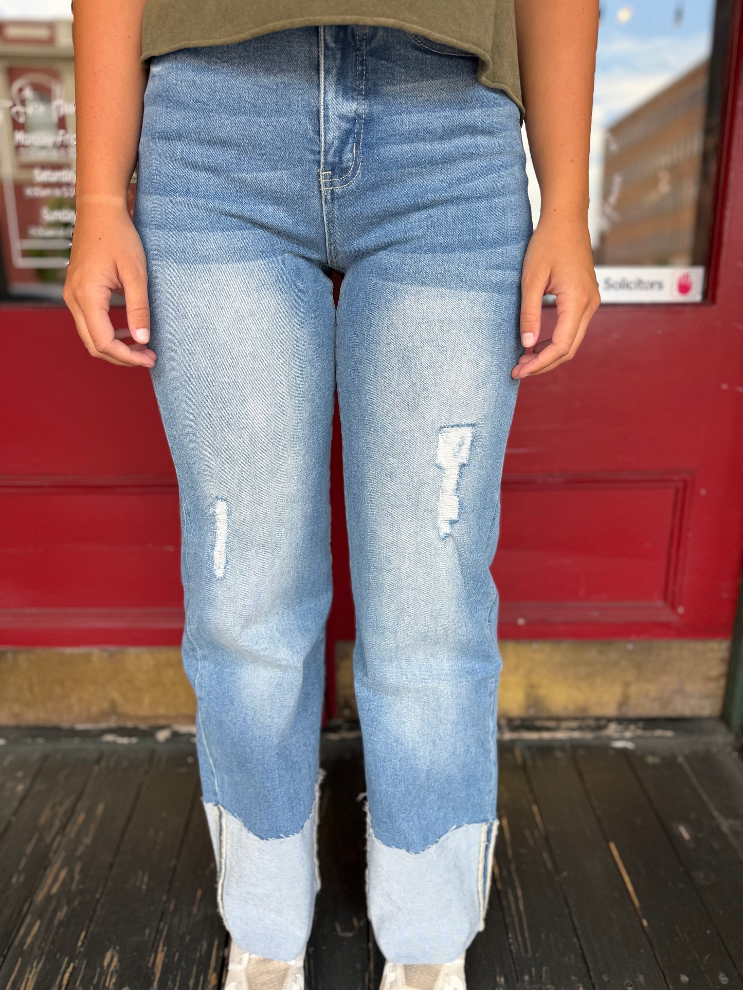 The Sadie –High Rise Cuffed Trouser Jeans