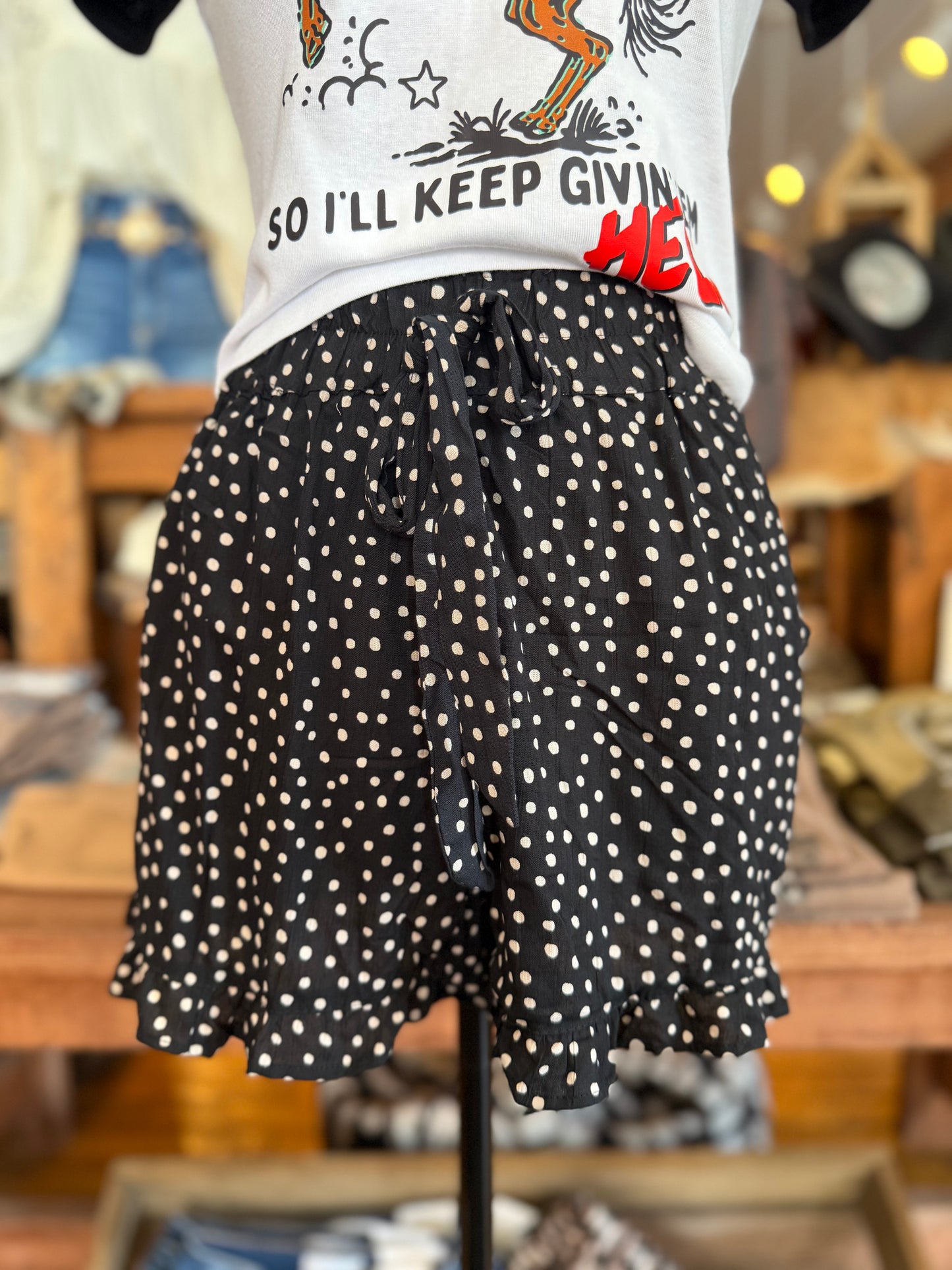 Dotted Daydream – Cuffed Shorts