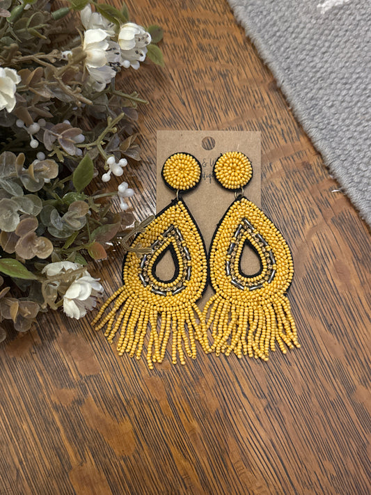 Golden Hour - Seed Bead Earrings