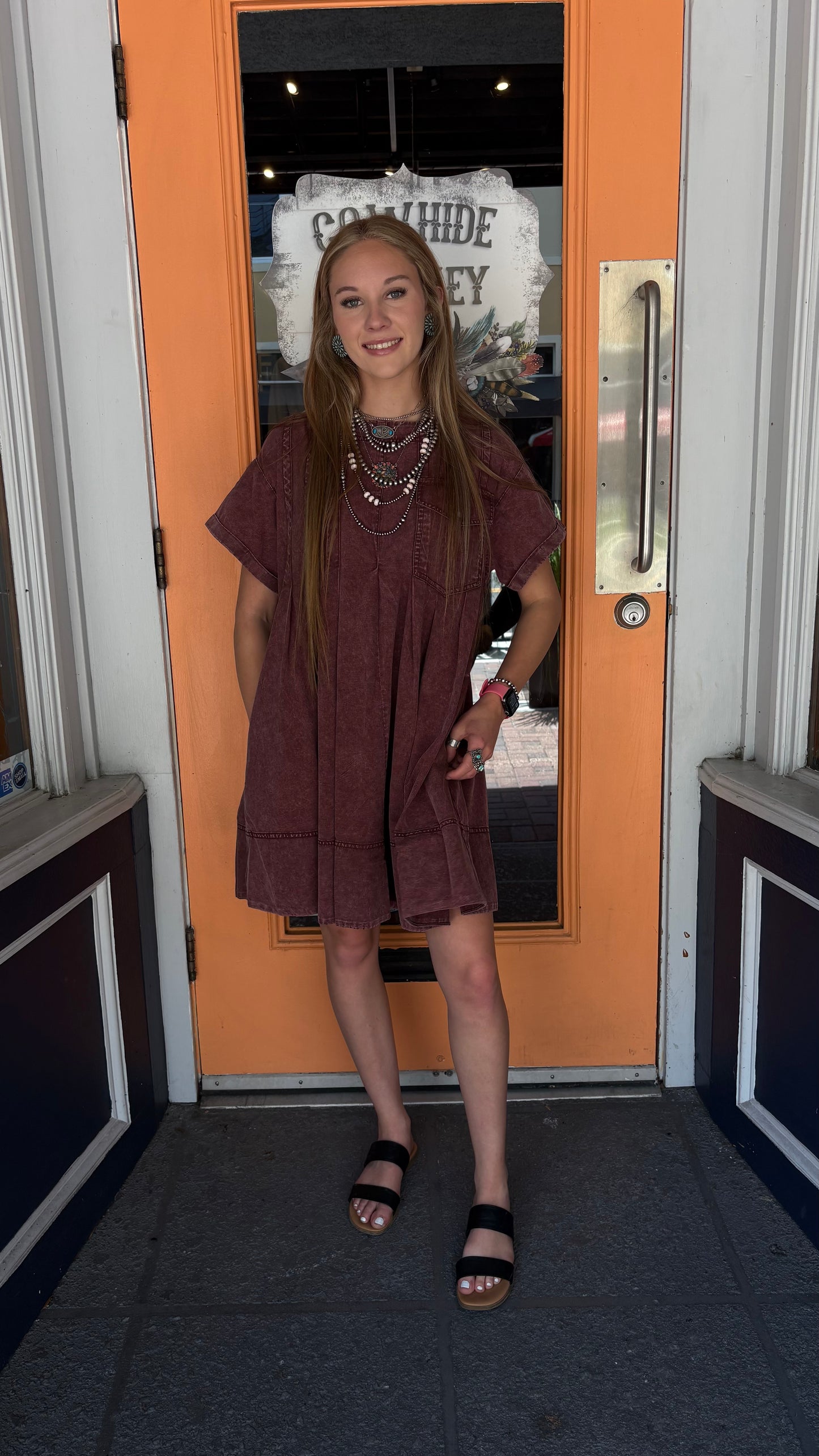 Bohemian Winefield – Wine T-Shirt Dress