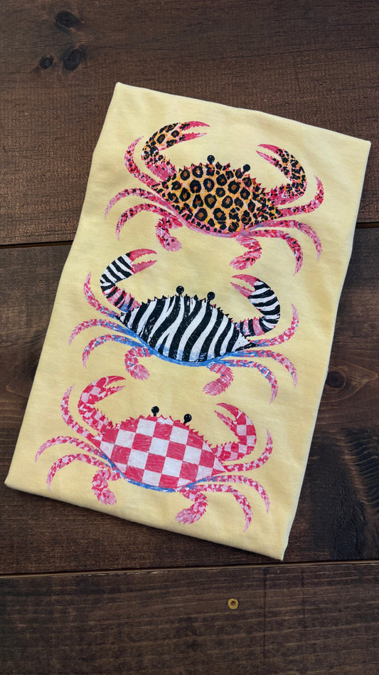 Coastal Chaos –  Yellow Crab Tee