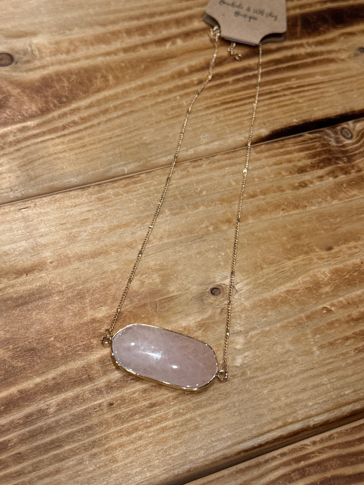 Rose Quartz Glass - Necklace