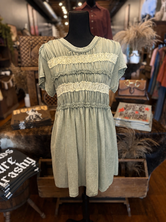 Old Soul – Sage Mini Dress