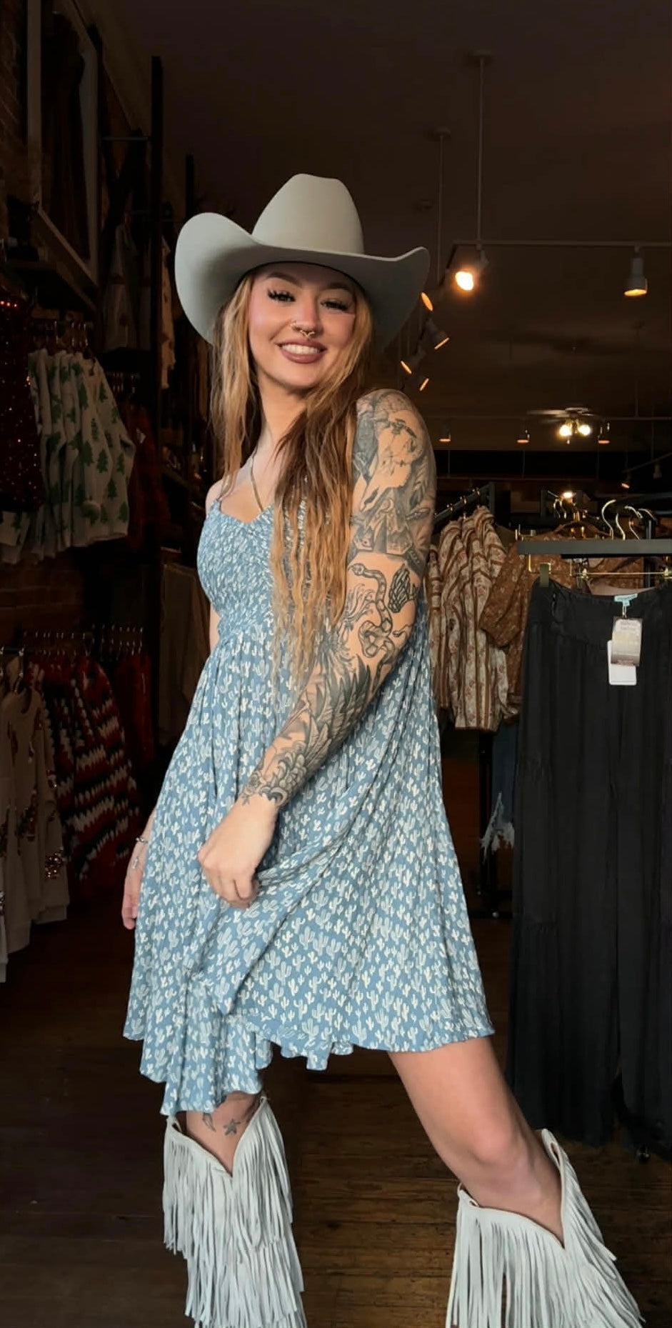 Cactus Sky - Blue Mini Dress