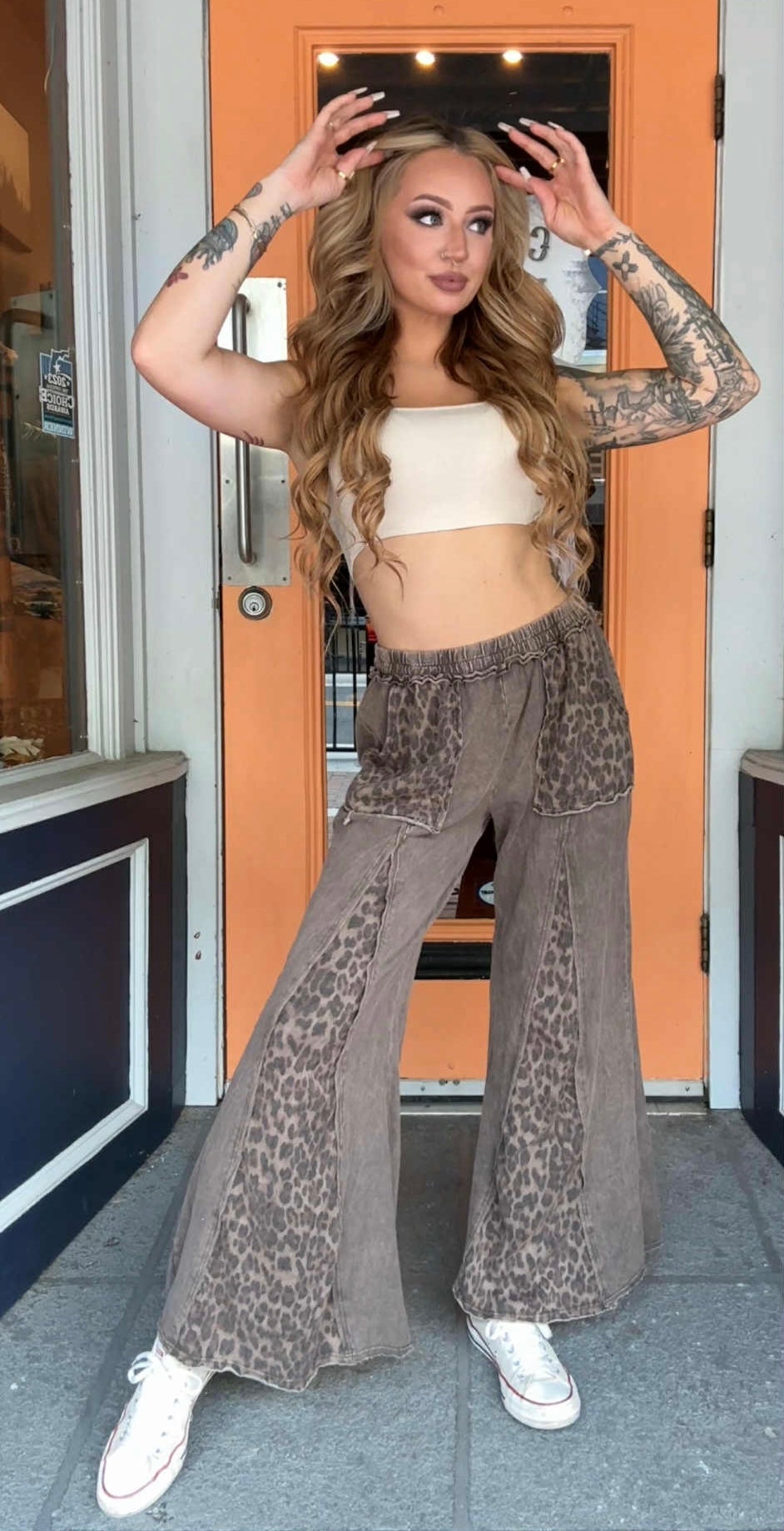 Whiskey Roar - Leopard Block Pants