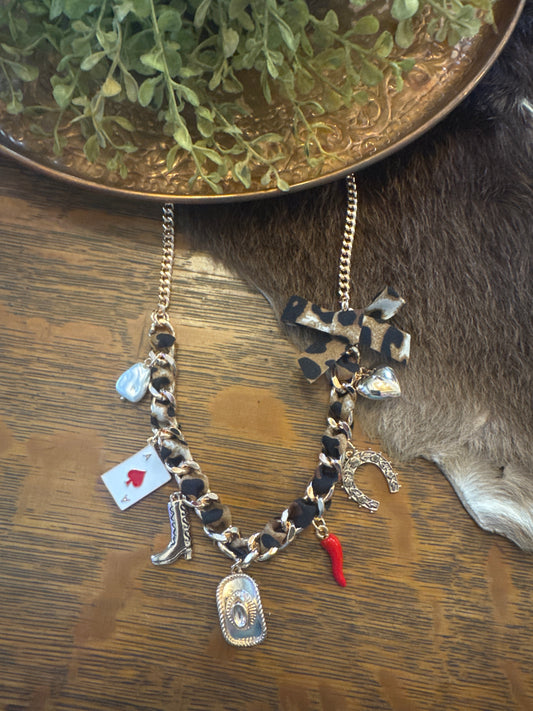 Spicy Cheetah Charm - Necklace