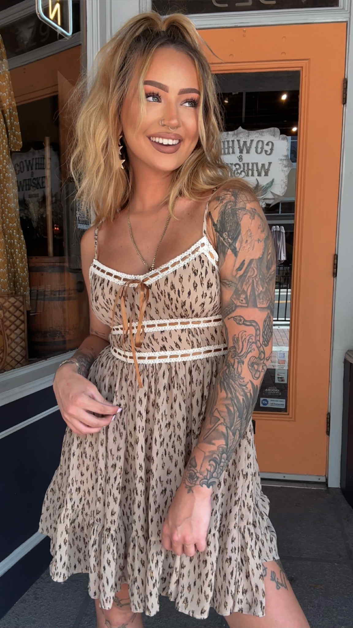 Urban Prowler - Cheetah Mini Satin Dress