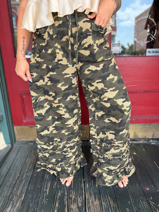 Southern Rebel – Camo Wide Leg Pants