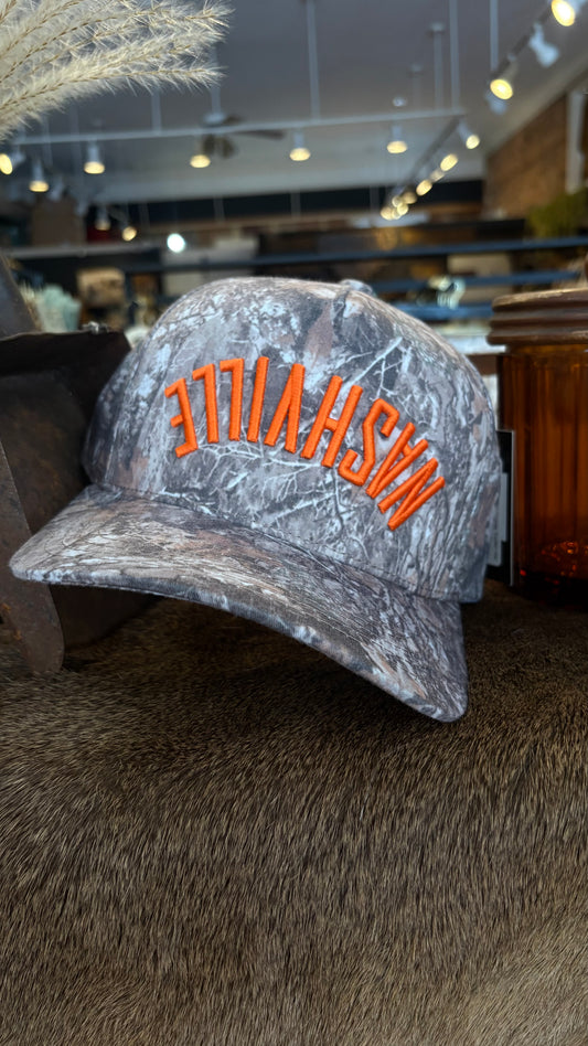 Nashville-Camo & Orange Trucker Hat