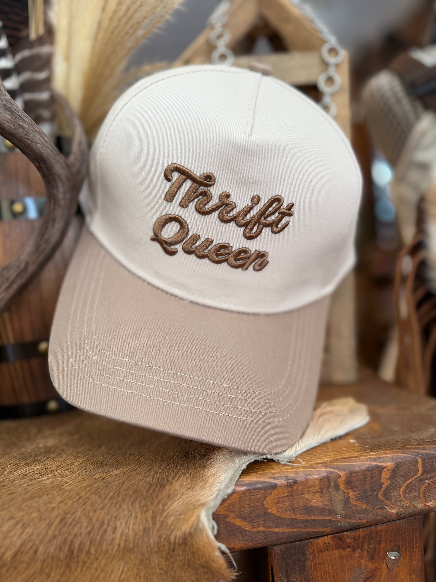 Thrift Queen – Ash Mocha Snapback Hat