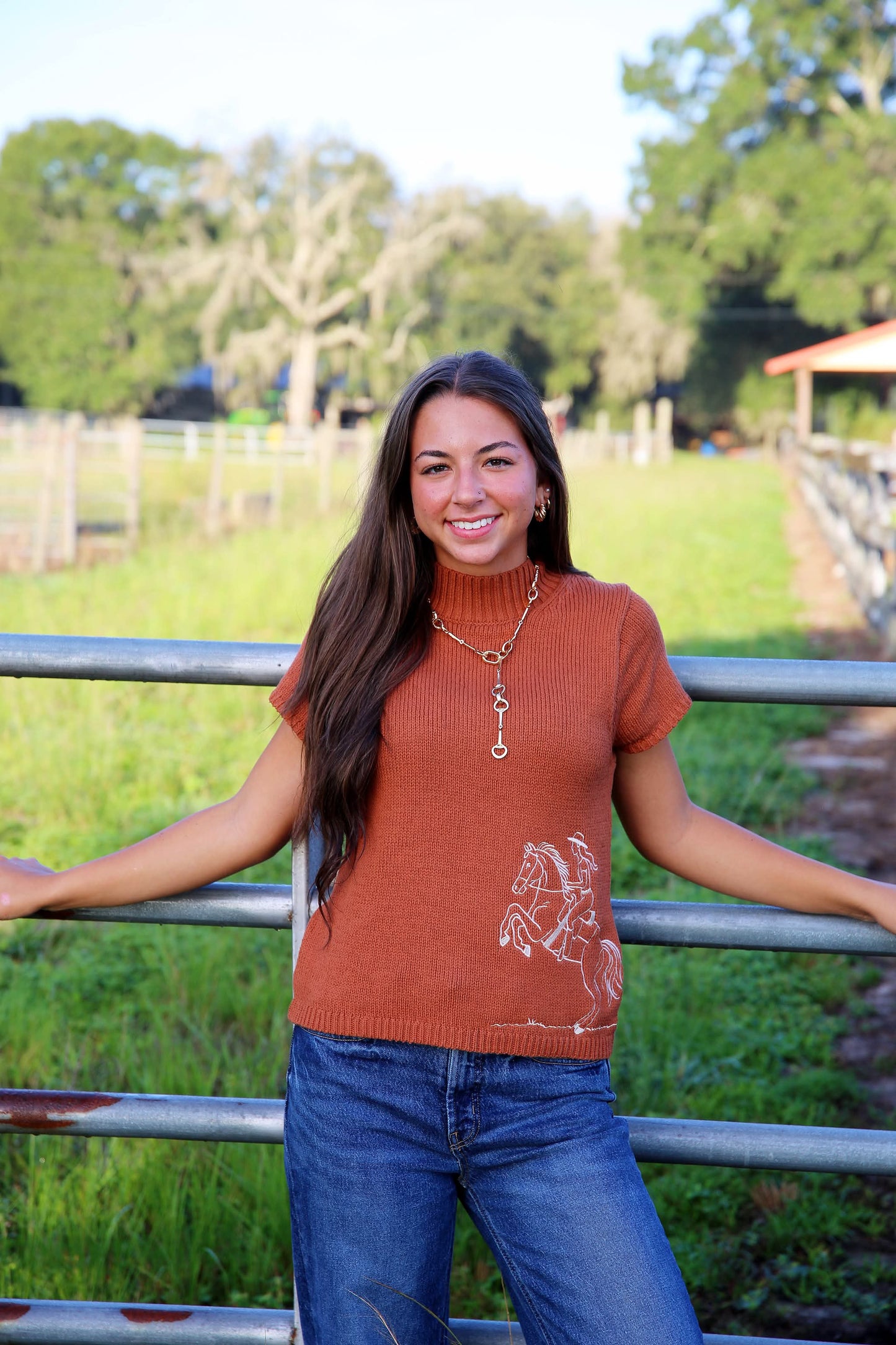 Rustic Reins – Rust Mock Neck