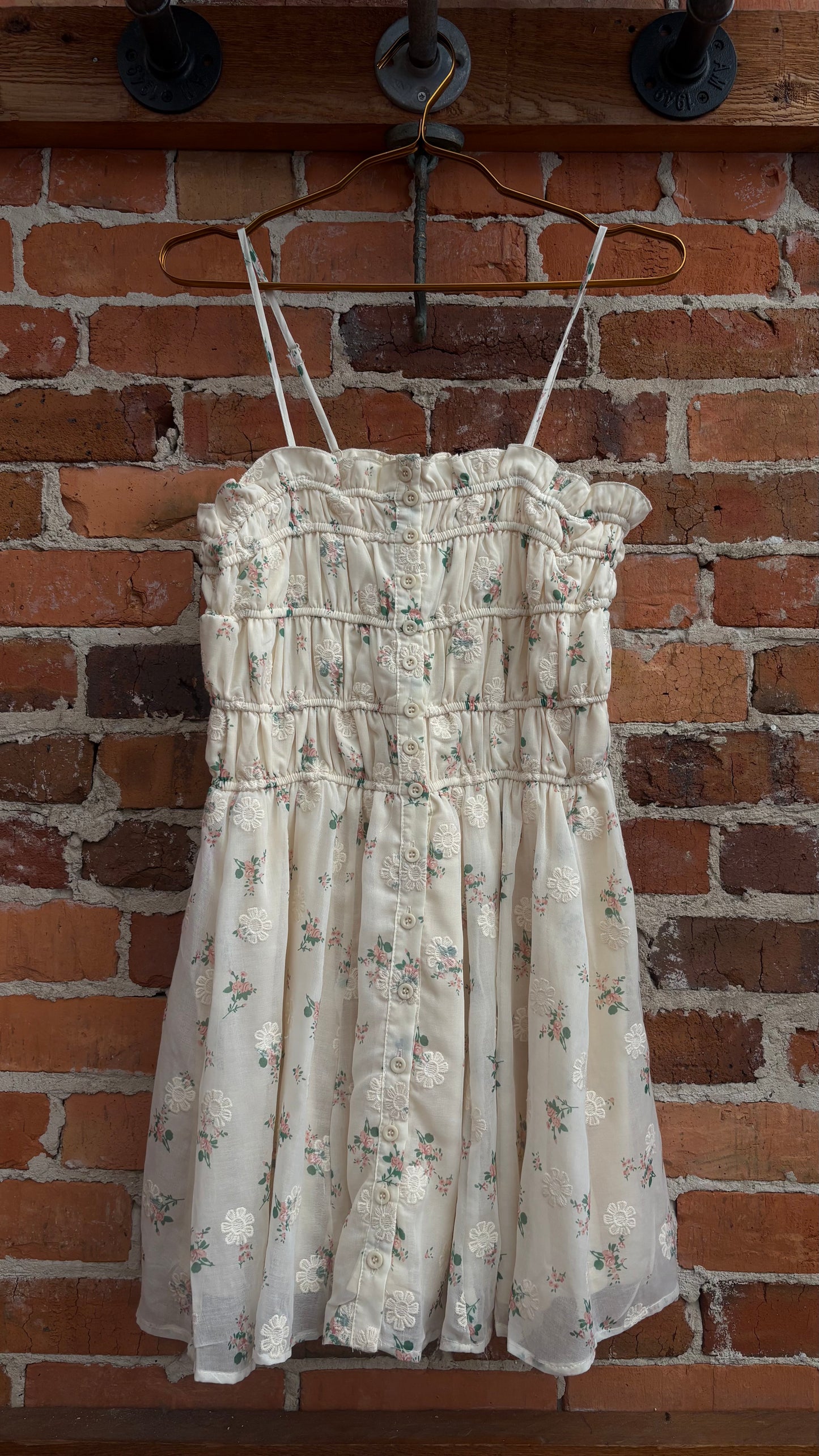 Garden Veil – Mini Ruffle Dress
