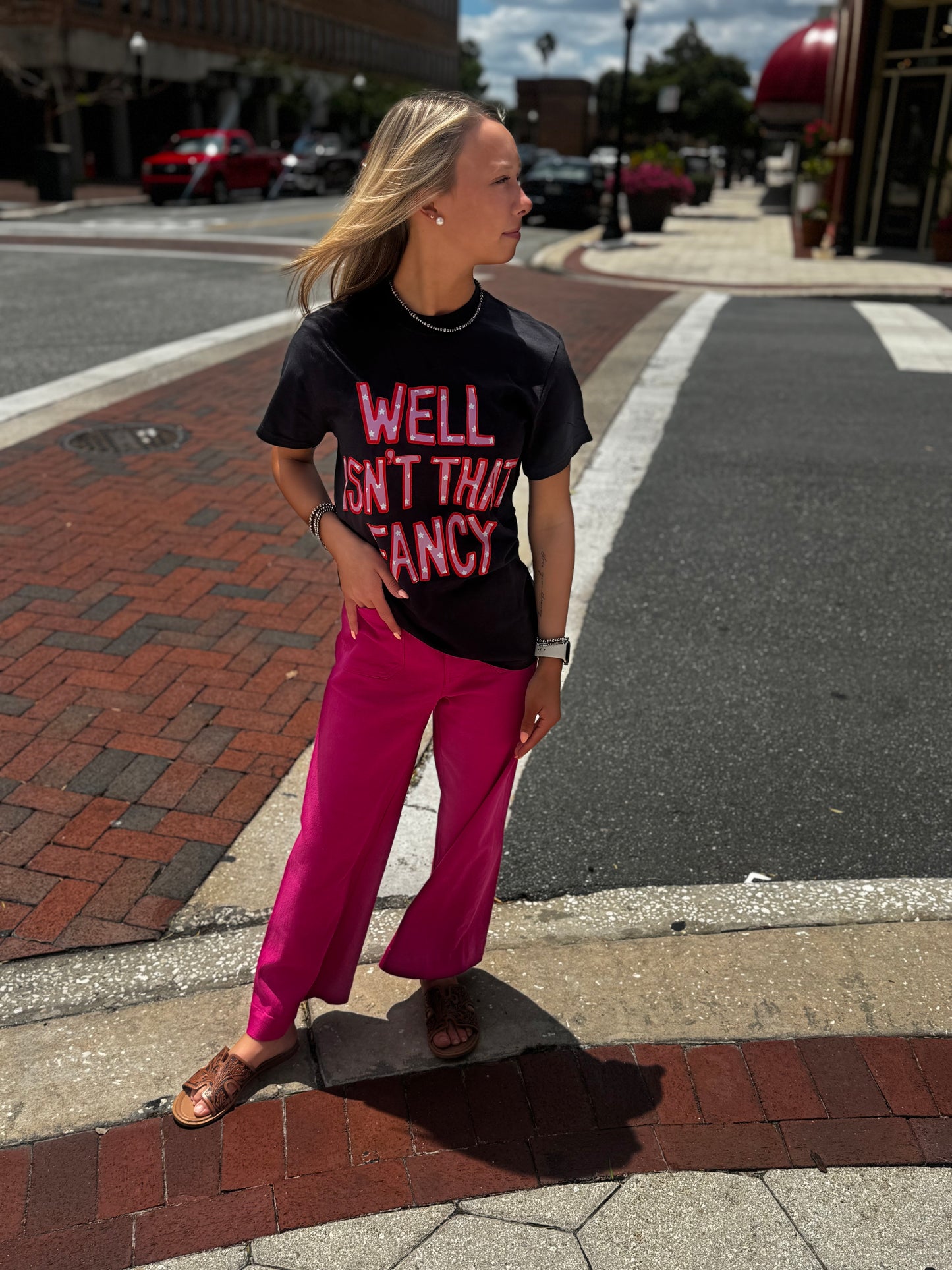 Well Isn't That Fancy - Black Graphic Tee