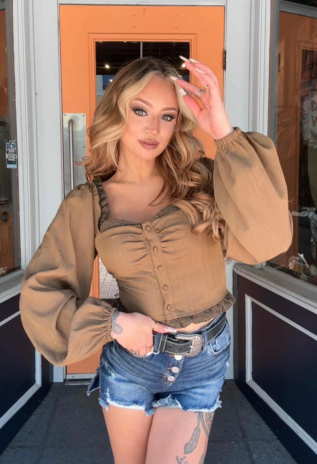 Pen & Quill - Gingham Crop Top