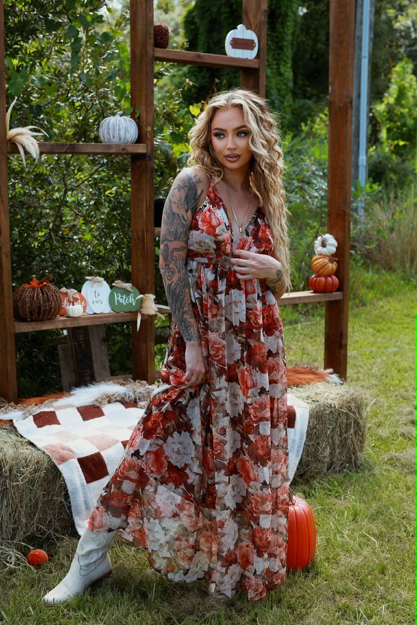 Falling Floral - Maxi Dress