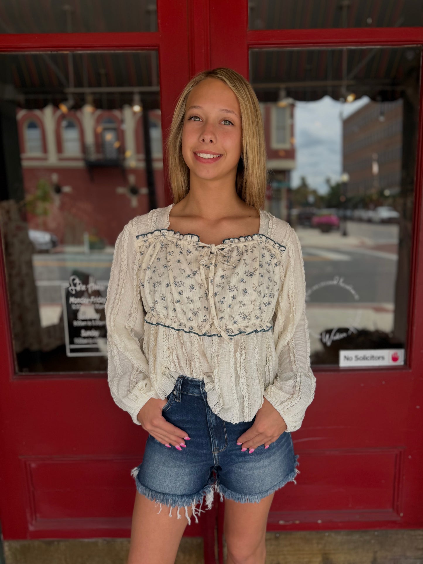 Ivory Garden – Floral Terry Top