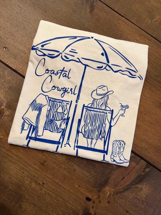 Coastal Cowgirl - Ivory Graphic Tee