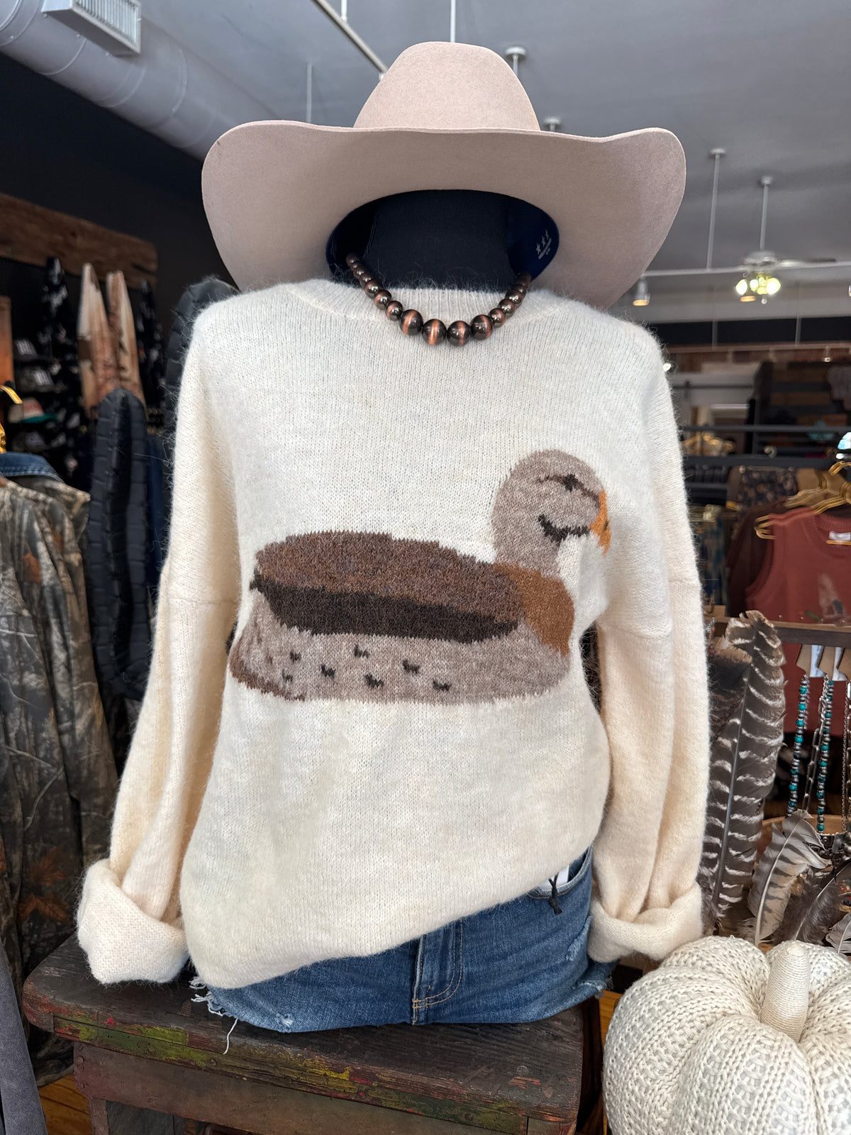 Mallard Honey – Cream Mallard Sweater