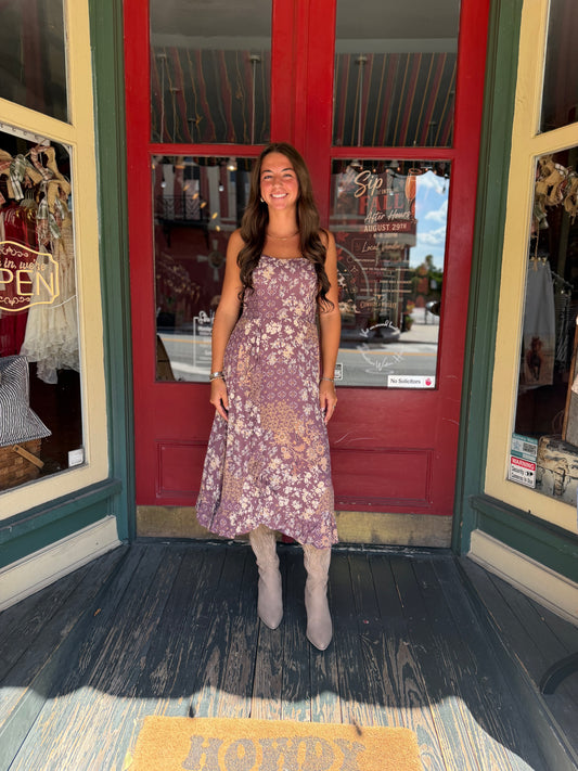 Twilight Afterglow – Ube Midi Dress