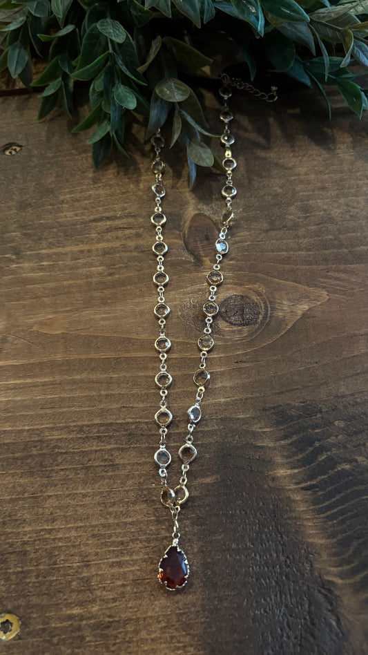 Looking Glass-Amber Necklace