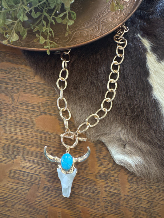 Solar Horn - Bull Necklace