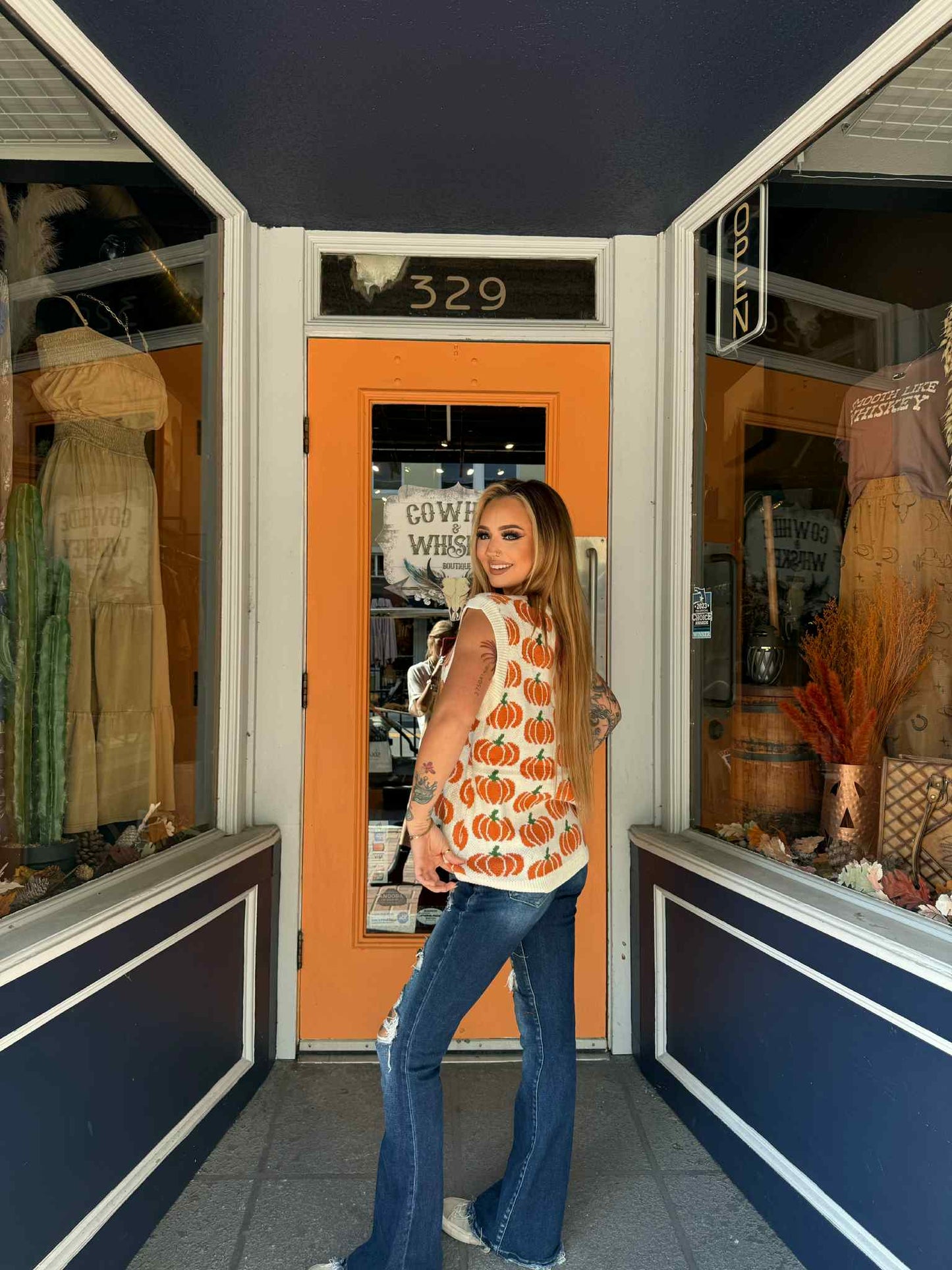 Pumpkin Patch - Ivory Knitted Vest