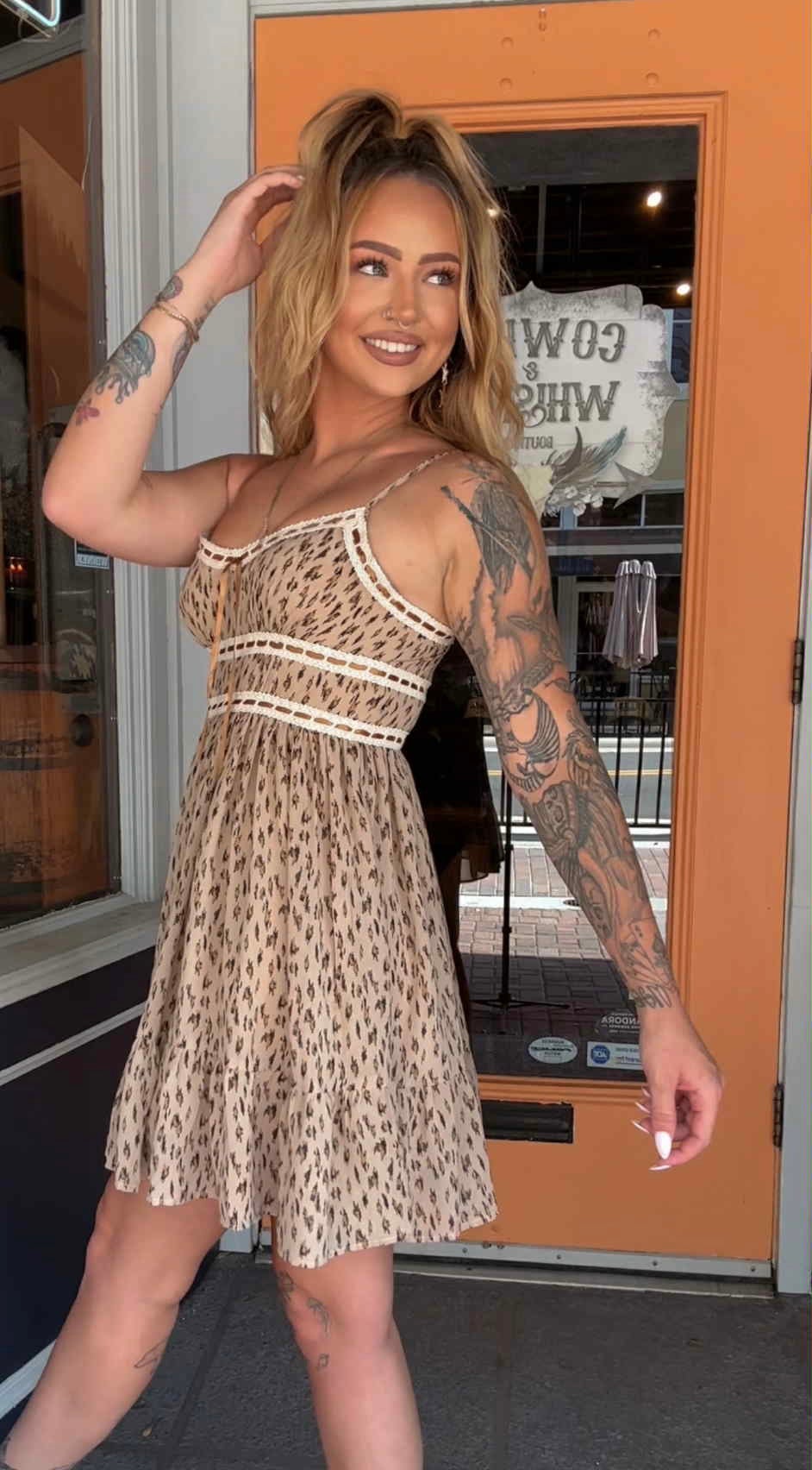 Urban Prowler - Cheetah Mini Satin Dress