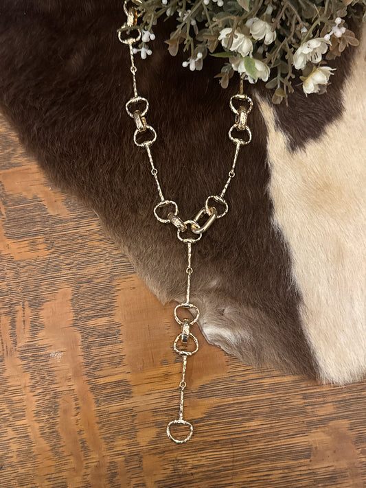 Golden Bit - Lariat Necklace
