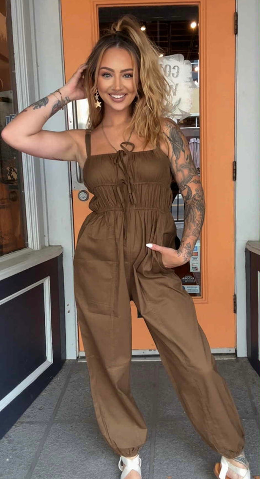 Outlaw Moss - Dk Olive Jumpsuit
