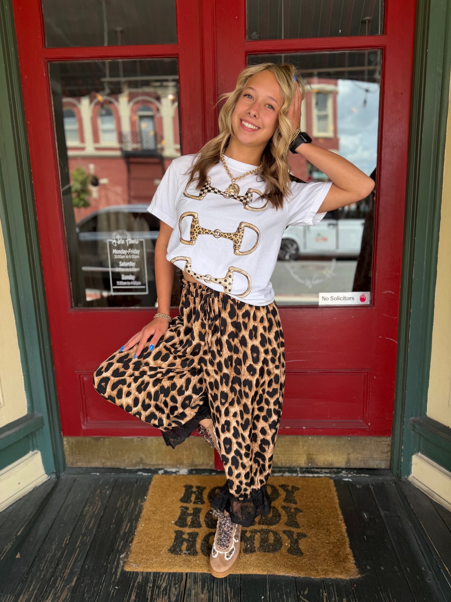 Lace & Leopard – Wide Leg Bloomer Pants