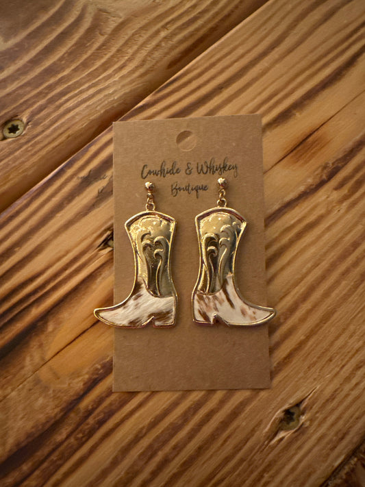 Cowhide Boot - Earrings