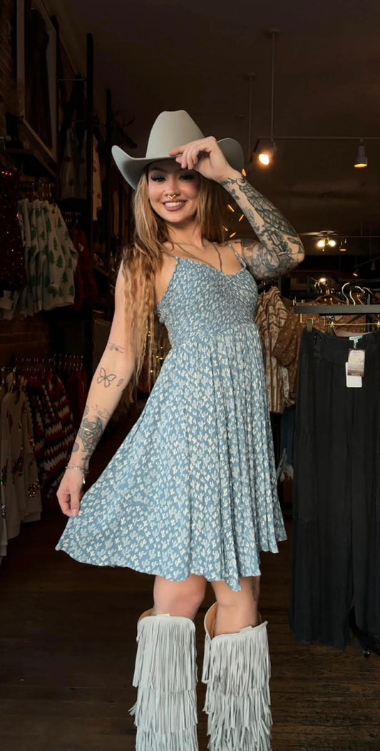 Cactus Sky - Blue Mini Dress