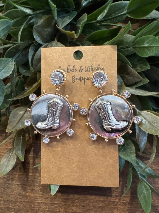 Fancy Boot Coin - Earrings