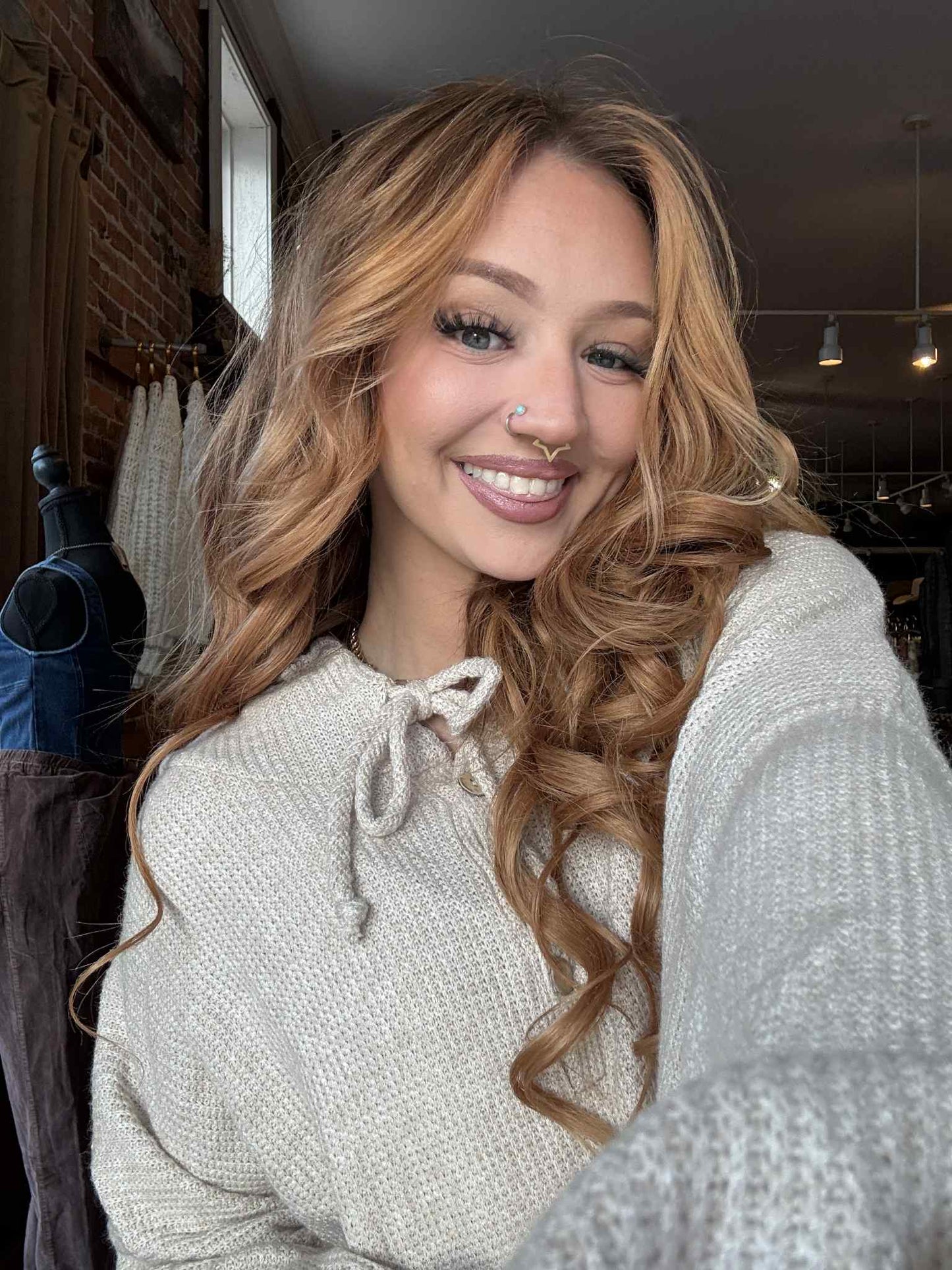 Campfire Mornings - Beige Waffle Hoodie