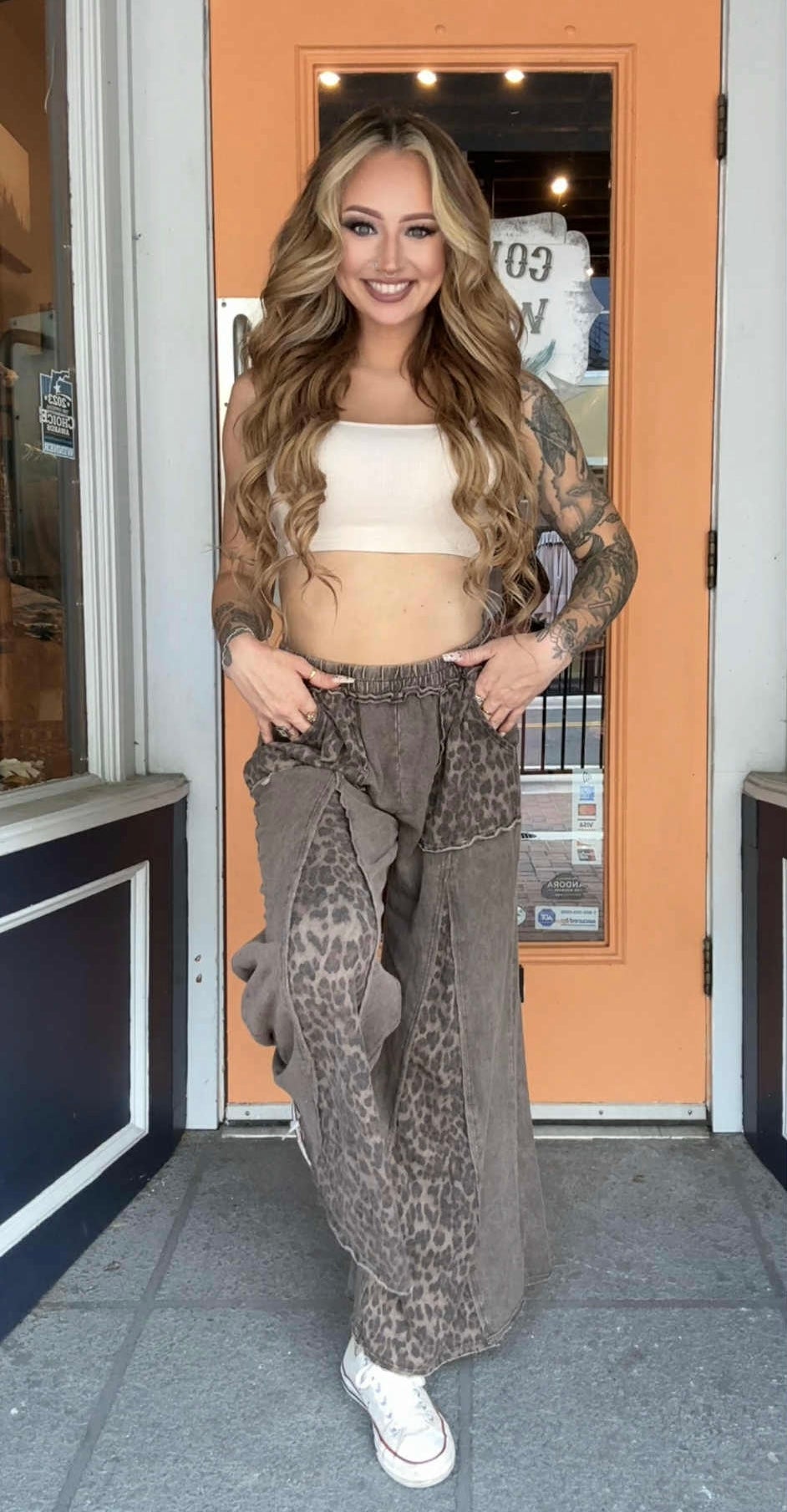 Whiskey Roar - Leopard Block Pants