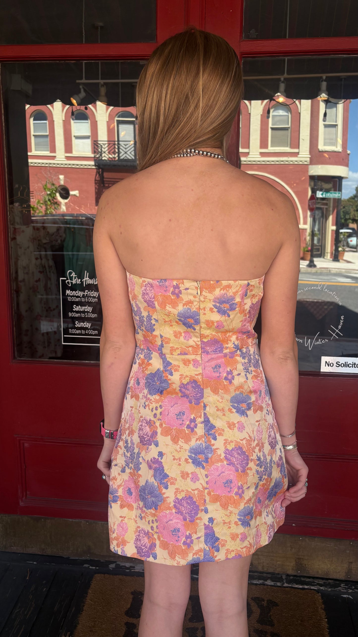Sweet Tea Blossom – Yellow Mini Dress