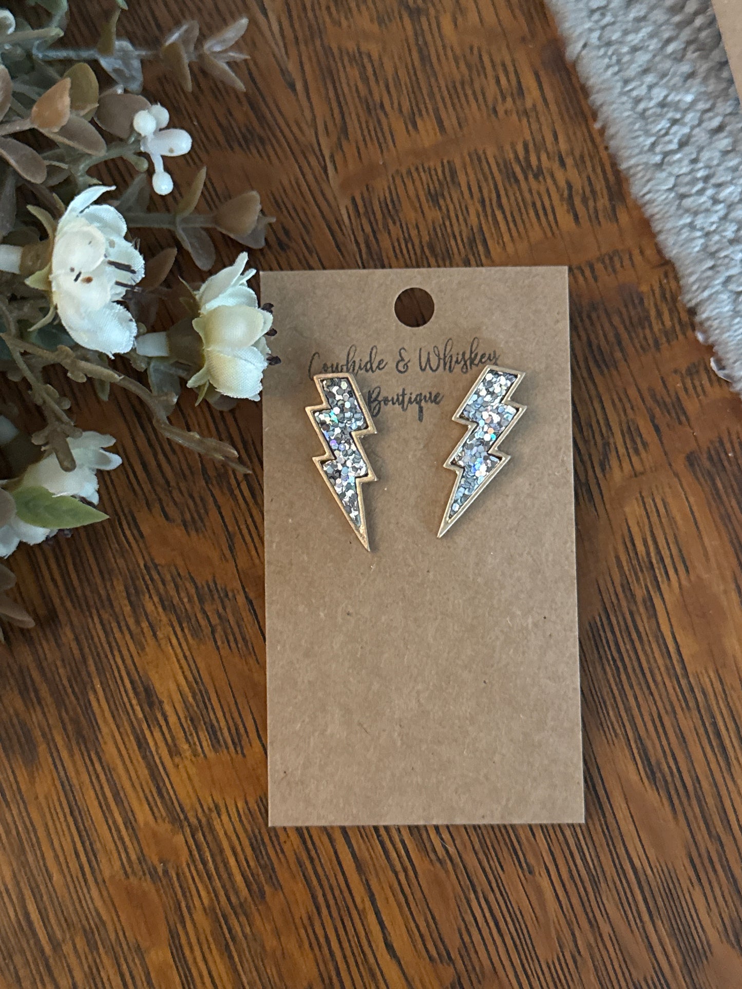 Glitter Bomb Bolt - Earrings