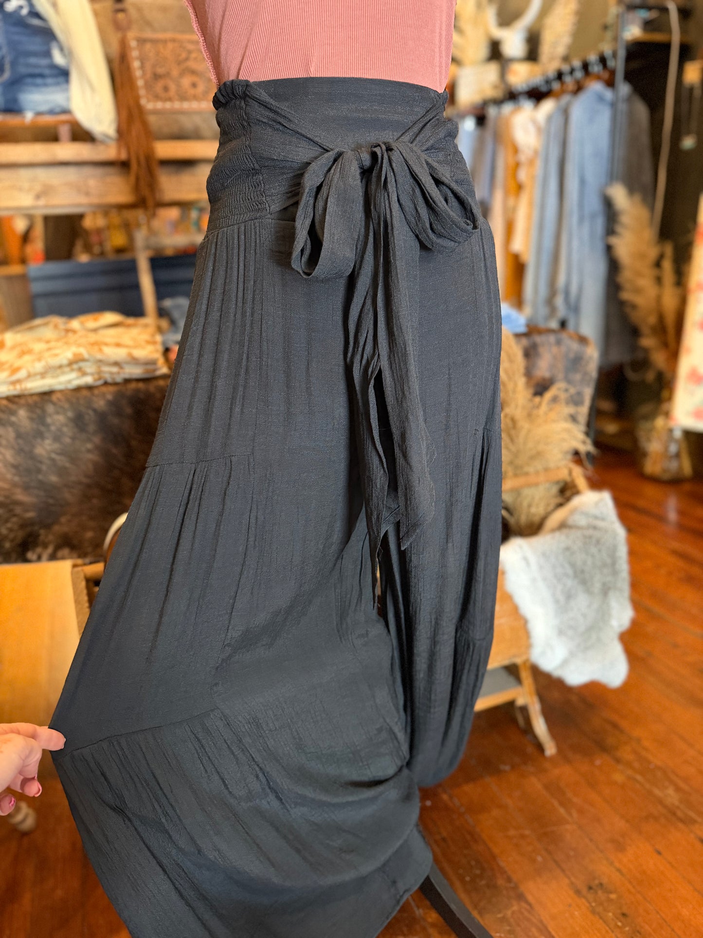 Earthbound Midnight – Wide Leg Pants