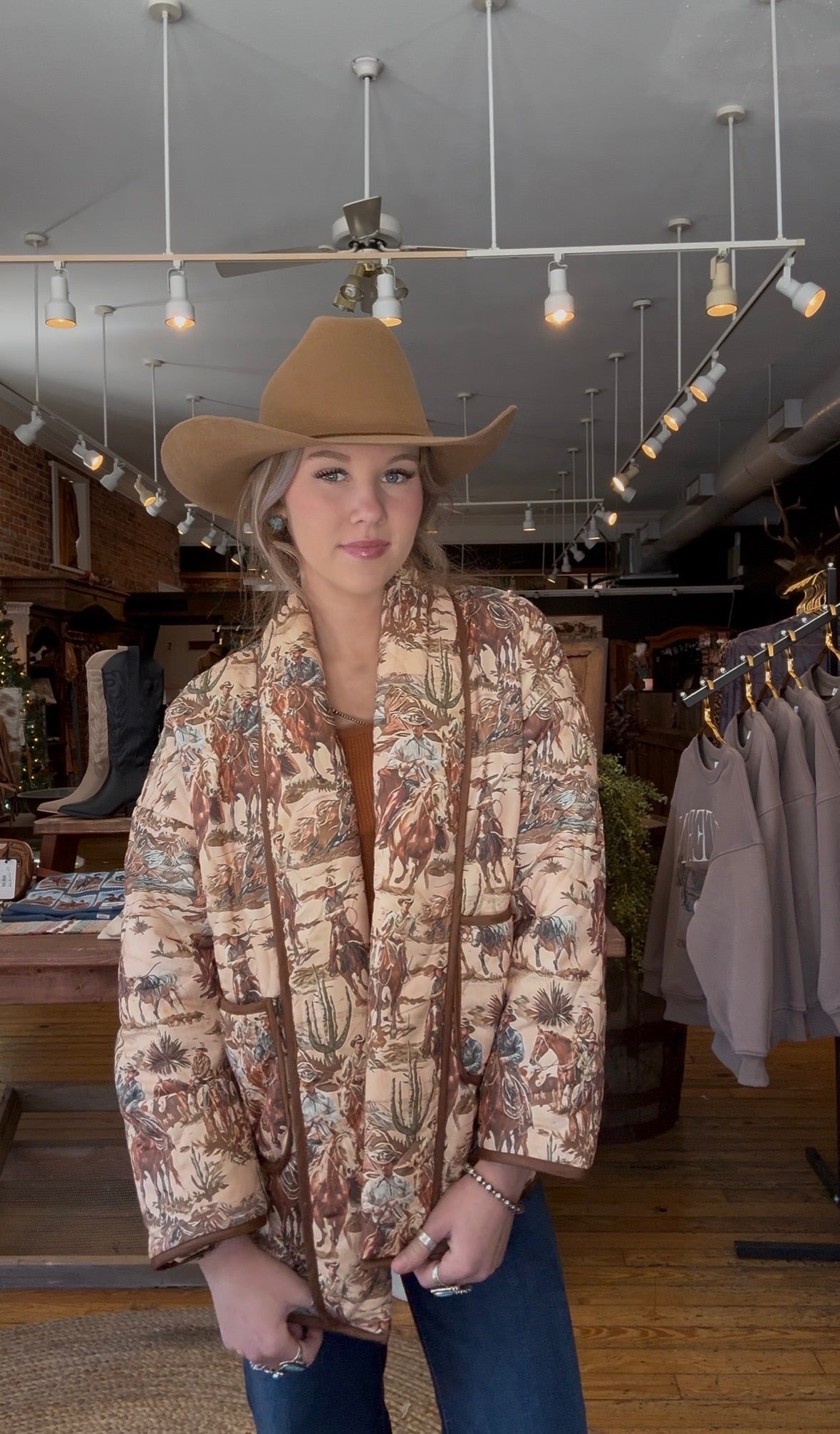 Cowboys & Cold Nights – Western Puffer Jacket