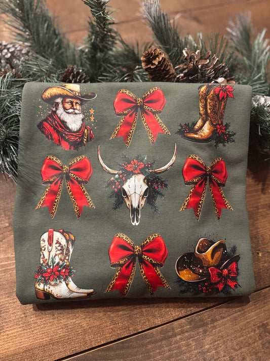 Wild West Christmas - Forest Green Sweatshirt