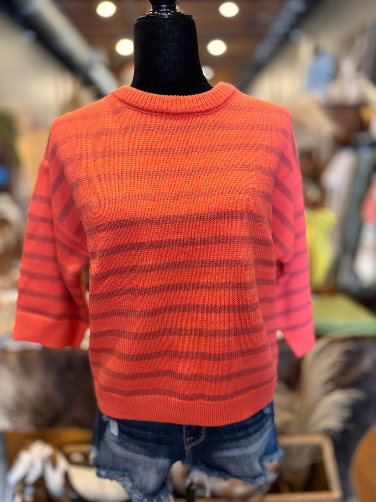 Mauve Country – Boxy Cropped Sweater