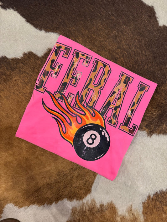 Leopard Feral - Neon Pink Graphic Tee