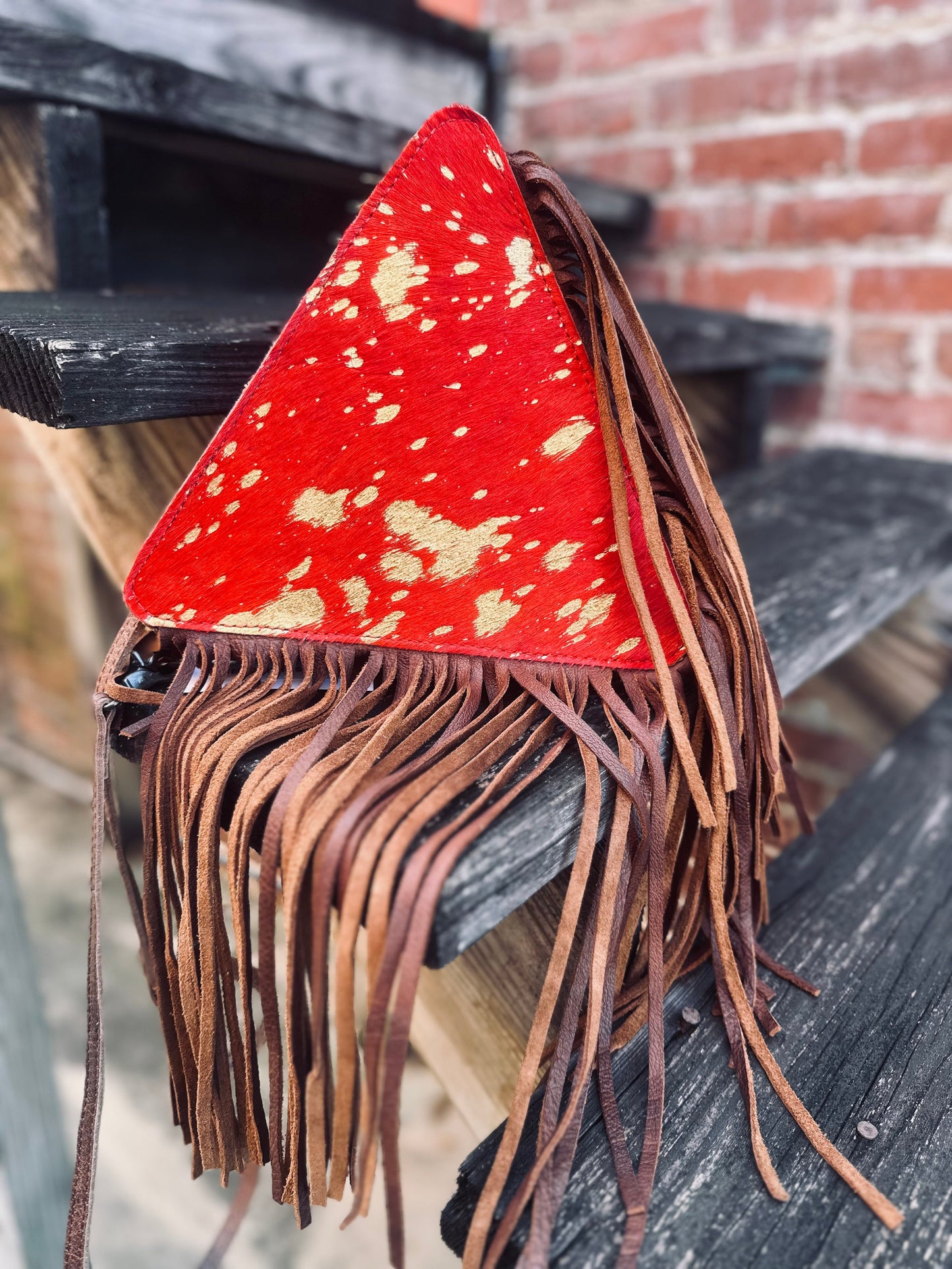 Seeing Red - Cowhide Crossbody