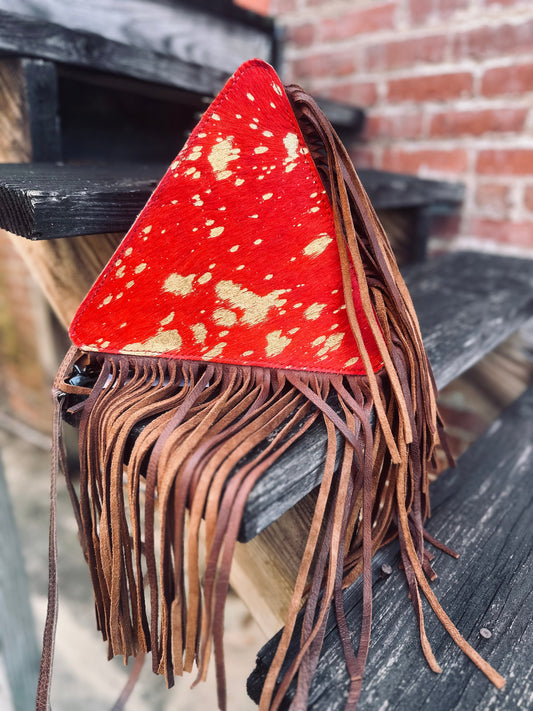 Seeing Red - Cowhide Crossbody