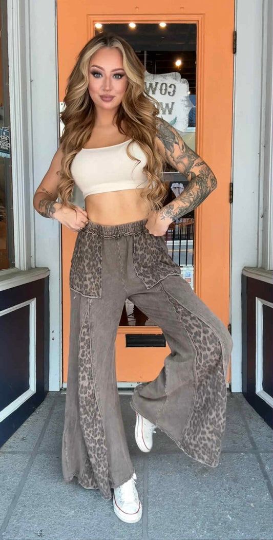 Whiskey Roar - Leopard Block Pants